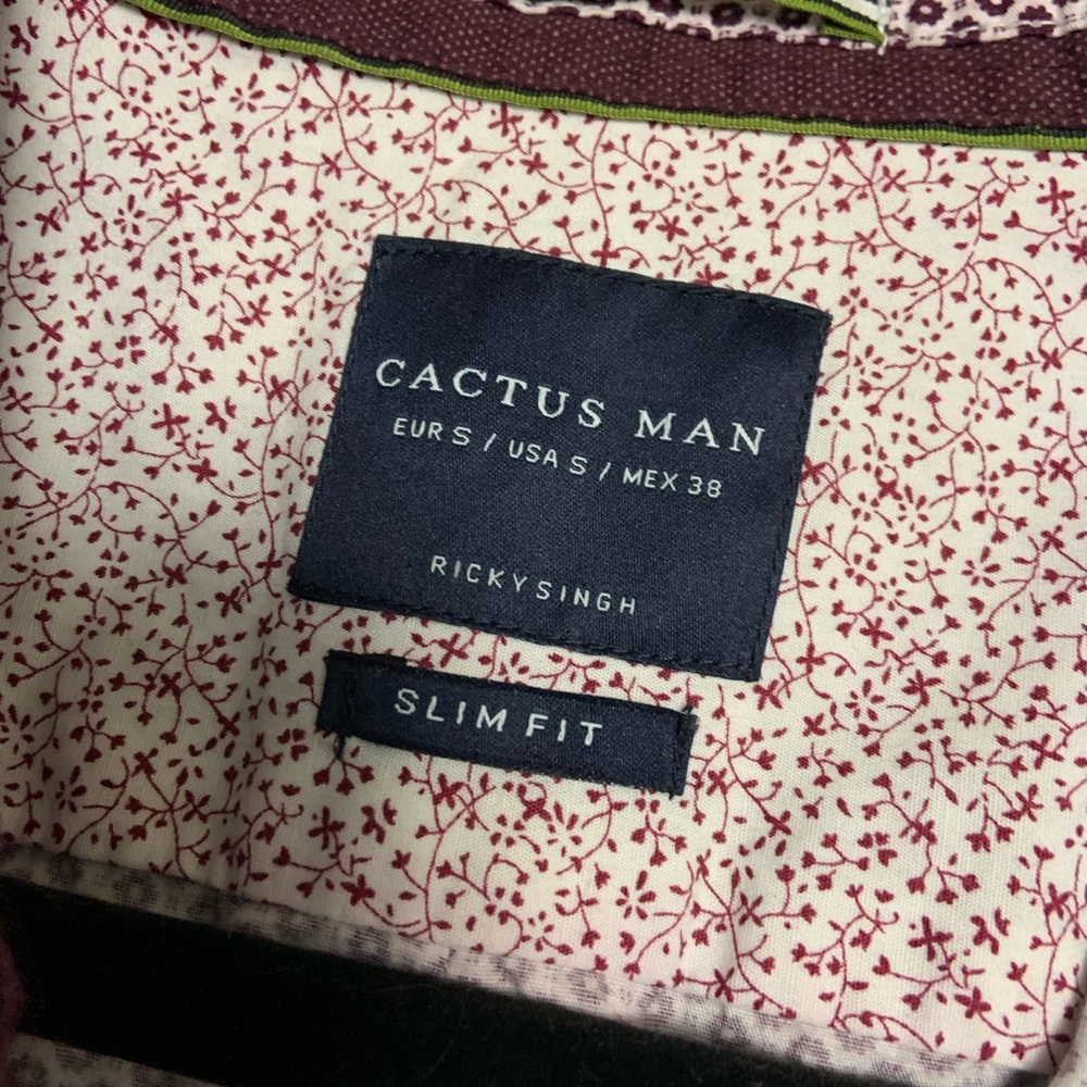 Cactus Man Ricky Singh Men's Size Small Button Collar Shirt - Picture 4 of 6